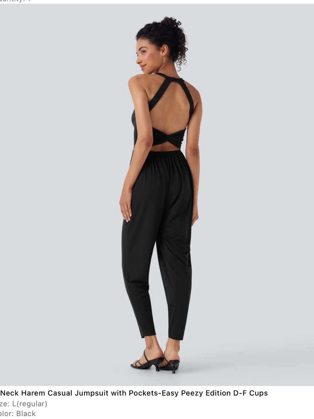 Black Back-Cut Jumpsuit